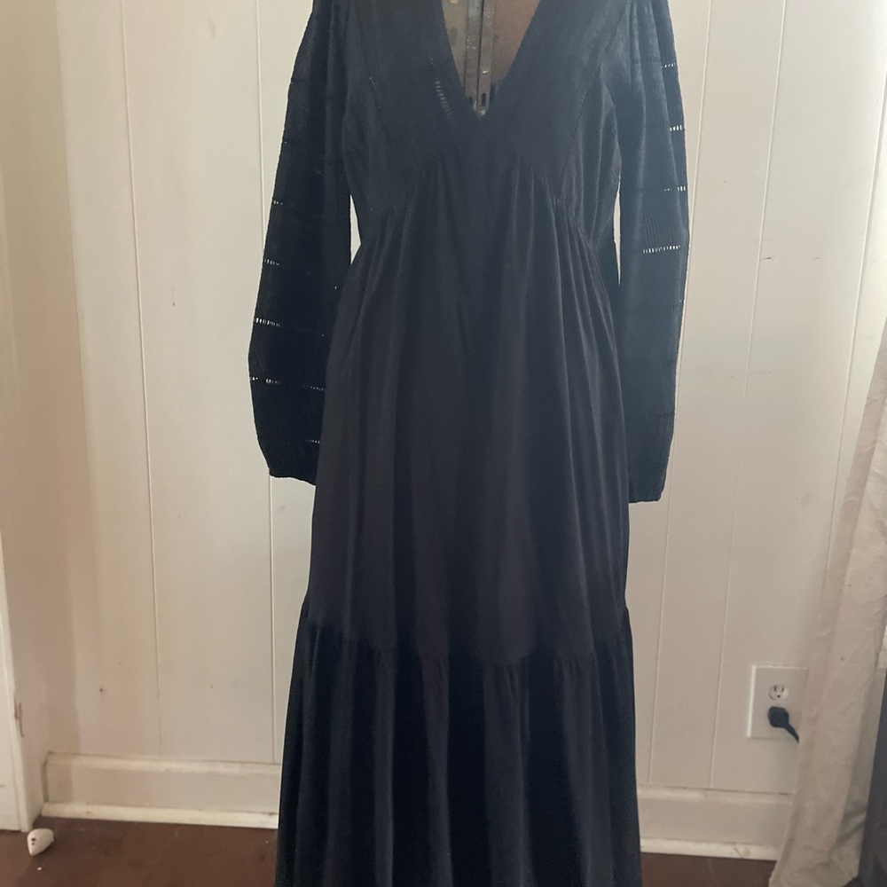 Boden Black, long sleeve, Maxi Dress